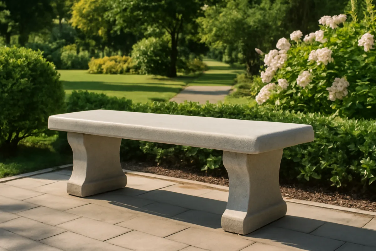 Panchine da esterno in pietra: bellezza senza manutenzione, ideale per giardini pubblici e privati